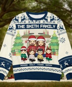 From Home To Home   Family Personalized Custom Ugly Sweatshirt