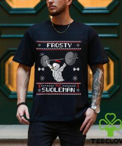 Frosty The Swoleman Ugly Christmas Funny Snowman Gym Shirt