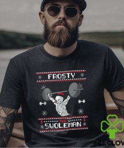 Frosty The Swoleman Ugly Christmas Funny Snowman Gym Shirt