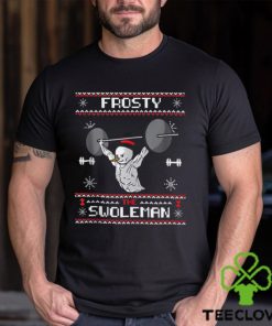 Frosty The Swoleman Ugly Christmas Funny Snowman Gym Shirt