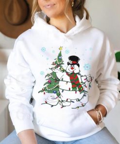 Frosty the snowman Christmas tree hoodie, sweater, longsleeve, shirt v-neck, t-shirt