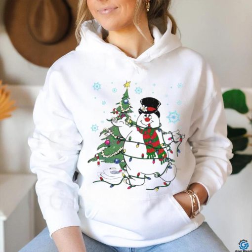 Frosty the snowman Christmas tree hoodie, sweater, longsleeve, shirt v-neck, t-shirt