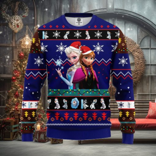 Frozen Ugly Christmas Sweater Blue Ideas For Men Women