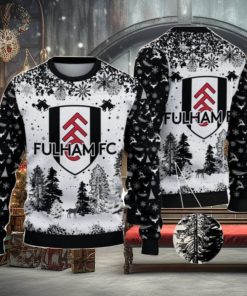 Fulham Big Logo Pine Trees Big Fans Gift Christmas Sweater For Men And Women