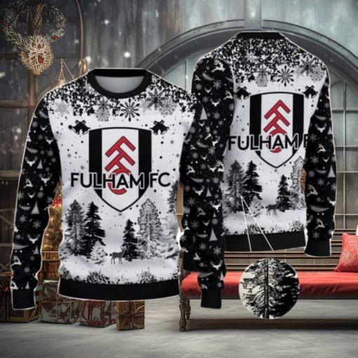 Fulham Big Logo Pine Trees Big Fans Gift Christmas Sweater For Men And Women