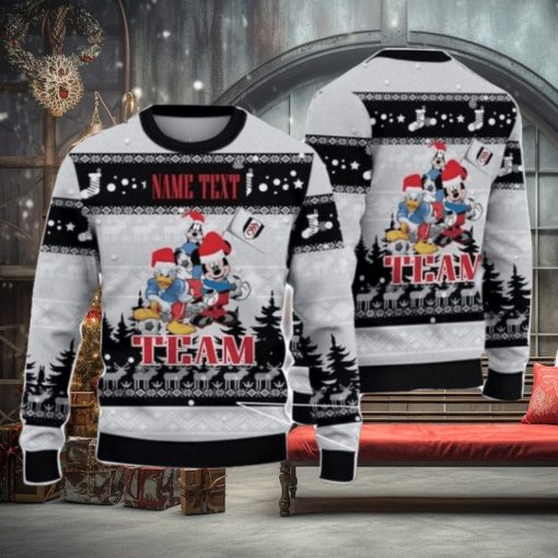Fulham FC Disney Team Custom Name Ugly Christmas Sweater