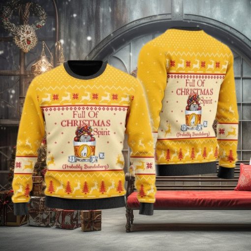 Full Of Christmas Spirit Probably Bundaberg Ugly Christmas Sweater Cute Christmas Gift for Men And Women