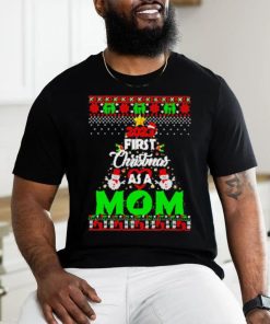 Funny 2023 First Christmas as a mom hoodie, sweater, longsleeve, shirt v-neck, t-shirt