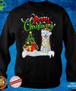 Funny Akita Dog Lover Xmas Lighting Akita Christmas T Shirt