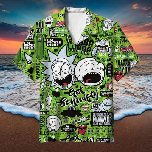 Funny Aloha Rick And Morty Hawaiian Shirt Summer Trip Gift Vnp7kWFuy