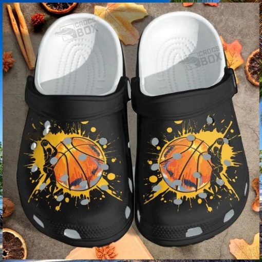 Funny Basketball Sport Black Crocs