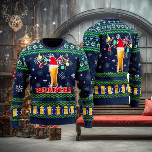 Funny Beer Lover Reindeer Christmas Ugly Sweater For Men Women