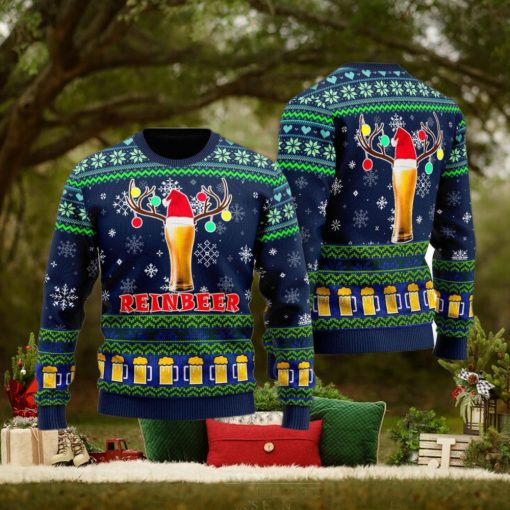 Funny Beer Lover Reindeer Christmas Ugly Sweater For Men Women