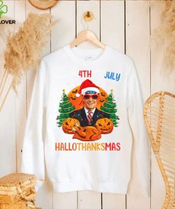 Funny Biden Happy 4th Of Hallothanksmas Holidays Halloween T Shirt