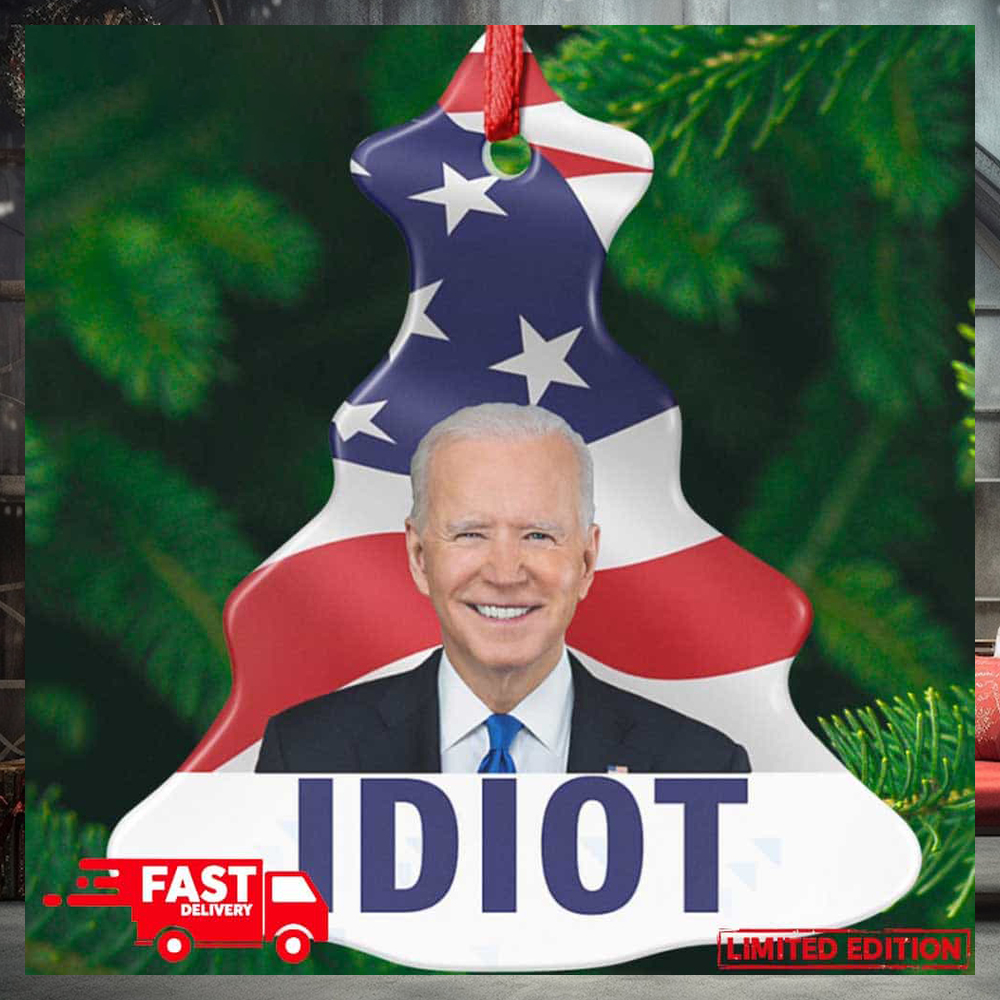 Funny Biden Idiot Christmas Tree Decorations 2023 Ornament Funny Biden Idiot Christmas Tree Decorations 2023 Ornament