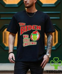 Funny Biden who stole Christmas Grinch t shirt