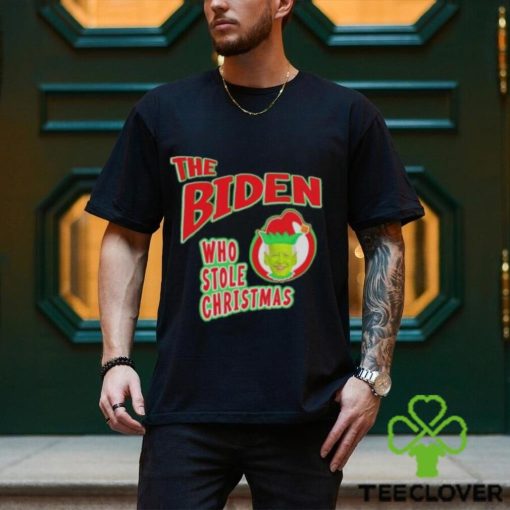 Funny Biden who stole Christmas Grinch t shirt