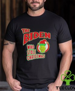 Funny Biden who stole Christmas Grinch t shirt