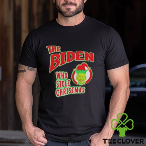 Funny Biden who stole Christmas Grinch t shirt