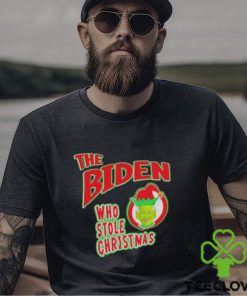 Funny Biden who stole Christmas Grinch t shirt