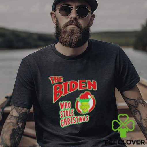 Funny Biden who stole Christmas Grinch t shirt