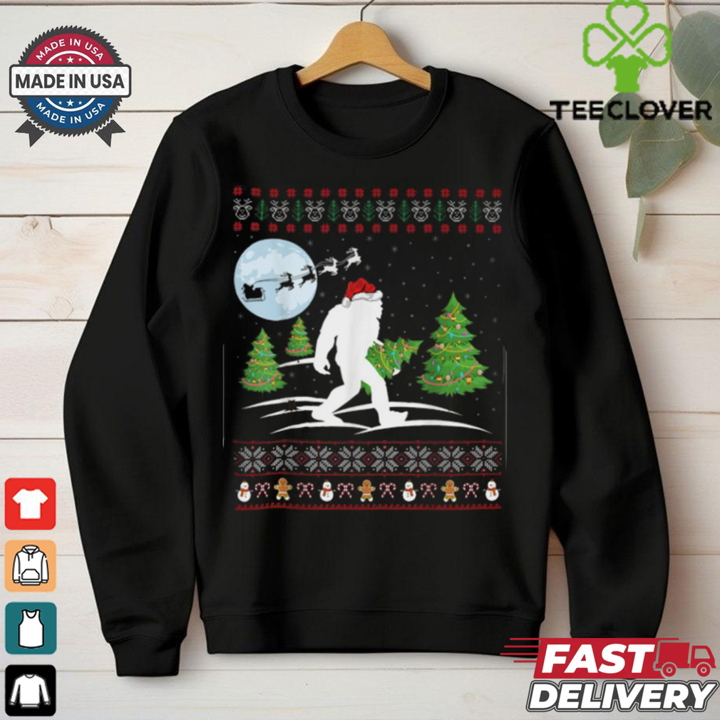 Funny Bigfoot Xmas Gift Santa Hat Ugly Bigfoot Christmas T Shirt Recovered Funny Bigfoot Xmas Gift Santa Hat Ugly Bigfoot Christmas T Shirt Recovered