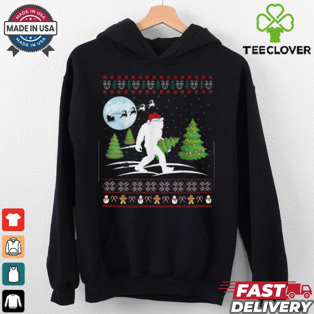 Funny Bigfoot Xmas Gift Santa Hat Ugly Bigfoot Christmas T Shirt Recovered Funny Bigfoot Xmas Gift Santa Hat Ugly Bigfoot Christmas T Shirt Recovered