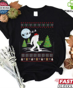 Funny Bigfoot Xmas Gift Santa Hat Ugly Bigfoot Christmas T Shirt Recovered 3 Funny Bigfoot Xmas Gift Santa Hat Ugly Bigfoot Christmas T Shirt Recovered