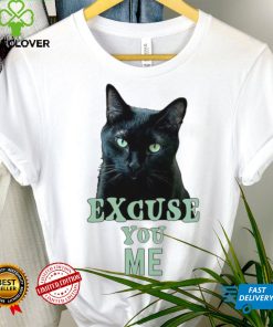 Funny Black Cat with Green Eyes Excuse You Me hoodie, sweater, longsleeve, shirt v-neck, t-shirt