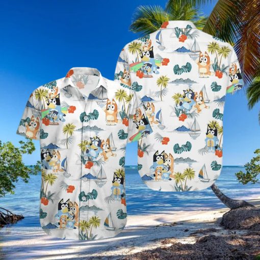 Funny Bluey AOP Trending Hawaiian Shirt Summer Vibes Tropical Tee