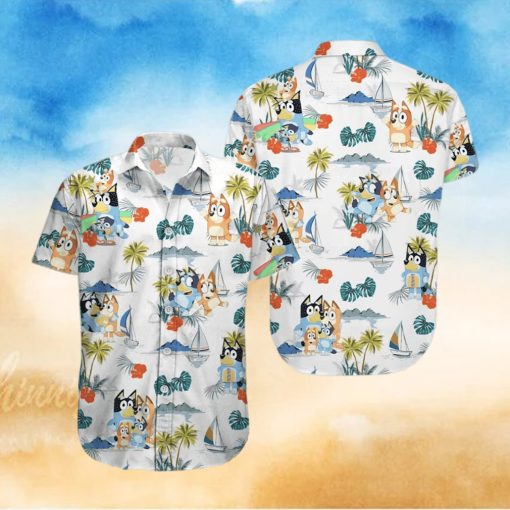 Funny Bluey AOP Trending Hawaiian Shirt Summer Vibes Tropical Tee