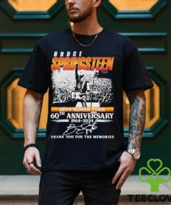 Funny Bruce Springsteen 2024 World Tour 60th Anniversary 1964 2024 Thank You For The Memories Signatures T shirt