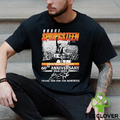 Funny Bruce Springsteen 2024 World Tour 60th Anniversary 1964 2024 Thank You For The Memories Signatures T shirt