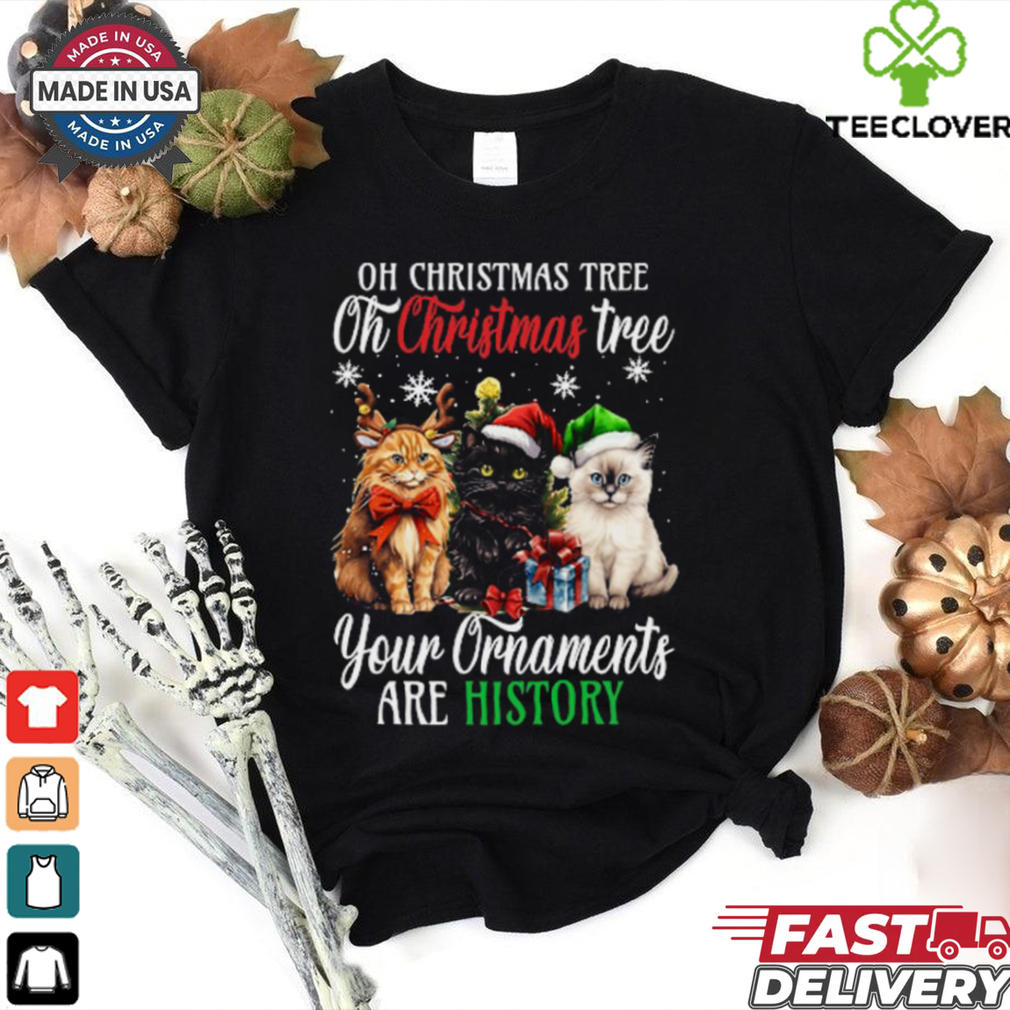 Funny Cat Christmas Ornament Warning Cute Holiday Outfit for 2024 T Shirt Funny Cat Christmas Ornament Warning Cute Holiday Outfit for 2024 T Shirt