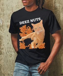 Funny Cat Deez Nuts Joke Shirt