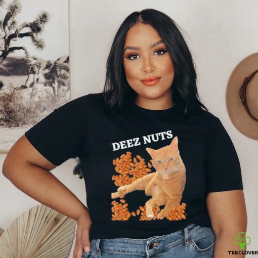 Funny Cat Deez Nuts Joke Shirt