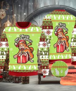 Funny Cat Merry Christmas Gathering Knitted AOP Sweater For Thanksgiving