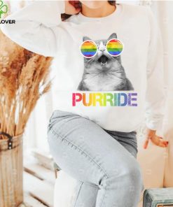 Funny Cat Purride Gay Pride Rainbow Sunglasses LGBTQ T Shirt