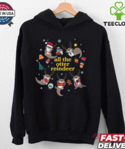Funny Christmas All The Otter Reindeer Long Sleeve Shirt
