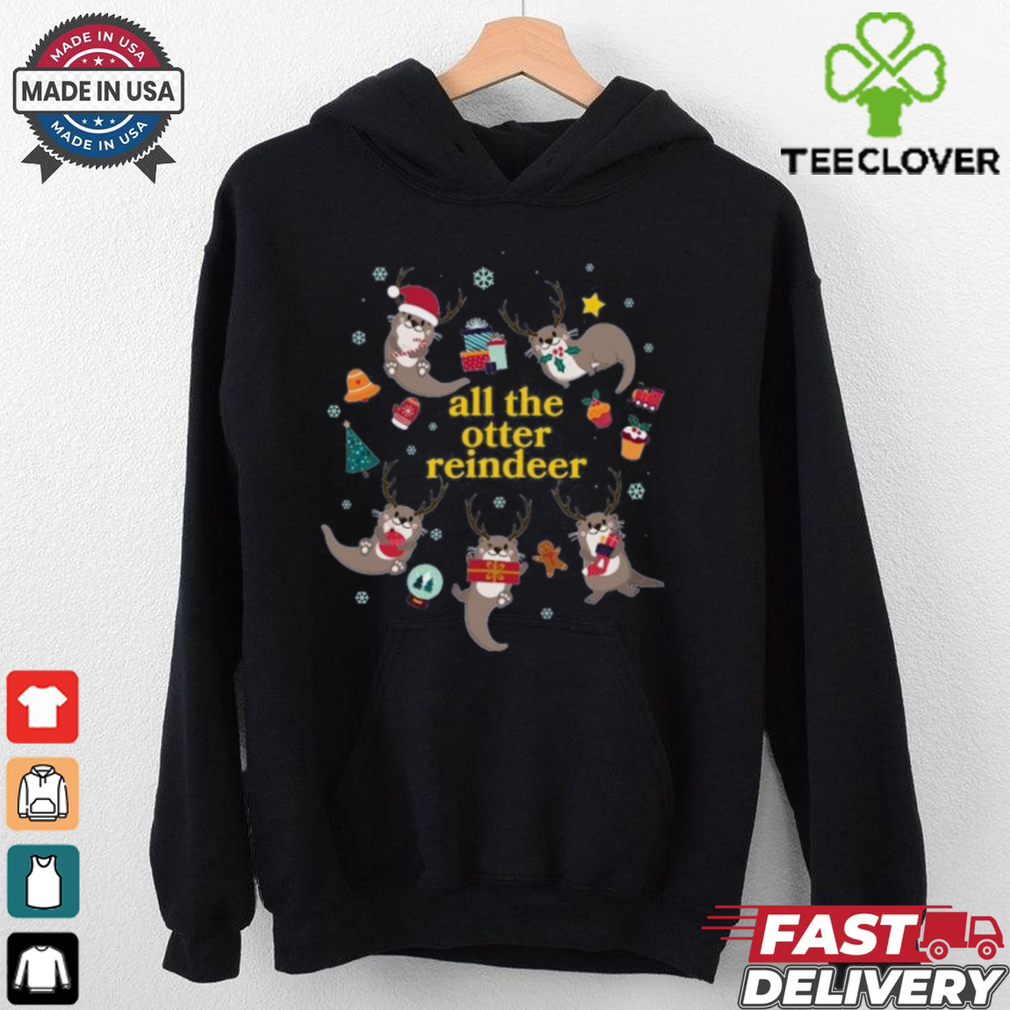 Funny Christmas All The Otter Reindeer Long Sleeve Shirt Funny Christmas All The Otter Reindeer Long Sleeve Shirt