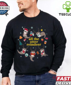 Funny Christmas All The Otter Reindeer Long Sleeve Shirt