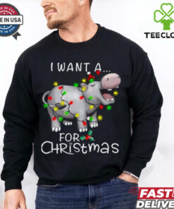 Funny Christmas I Want A Hippopotamus For Christmas Shirt