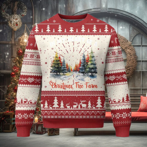 Funny Christmas Ugly Christmas Sweater In My Heart Is A Xmas Tree Farm Retro Vintage Clothing