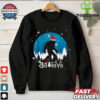 Believe Bigfoot Sasquatch Yeti Santa Hat Christmas T Shirt Recovered