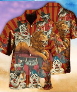 Funny Clown Happy Lion Hawaiian Shirt Gift For Beach Vacation