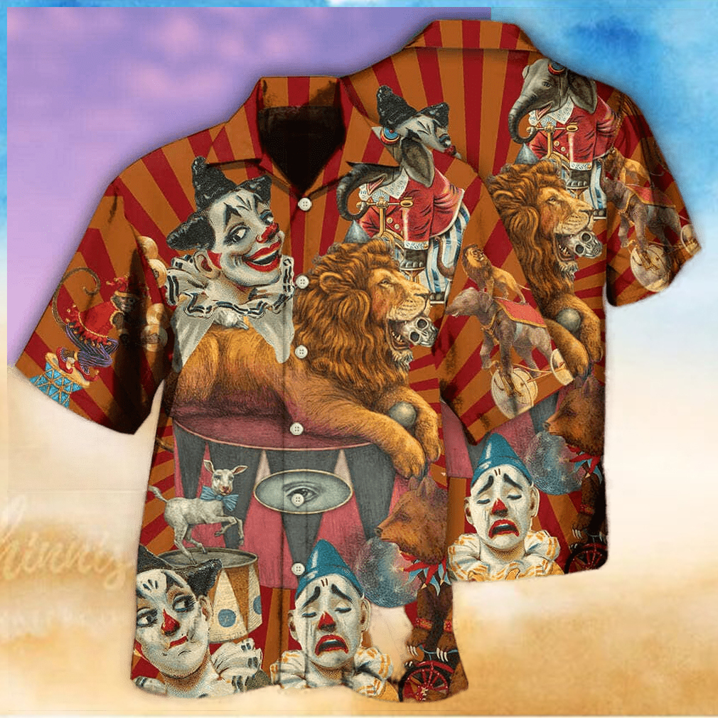 Funny Clown Happy Lion Hawaiian Shirt Gift For Beach Vacation Funny Clown Happy Lion Hawaiian Shirt Gift For Beach Vacation