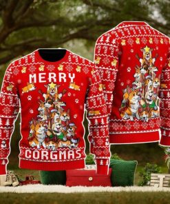 Funny Corgi Merry Corgmas Christmas Unisex Ugly Sweater