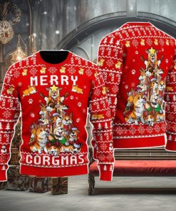 Funny Corgi Merry Corgmas Christmas Unisex Ugly Sweater