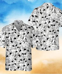 Funny Cow Doodle Pattern Hawaiian Shirt, Cow Shirt For Men & Women, Funny Cow Print Shirt