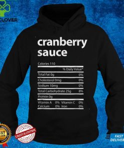 Funny Cranberry Sauce Family Thanksgiving Nutrition Facts T Shirt hoodie, sweater Shirt